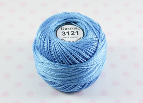 Пряжа Ирис 100% хлопок 10г 82м №3121 голубой