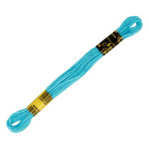 Нитки для вышивания "ПНК им. Кирова" мулине 100% мерсеризованный хлопок 8 м №3008 св.морская волна